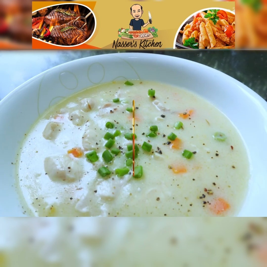 Cream of Chicken Soup #nasserskitchen #fyp #resepi #resepisimple #resepimudah #chickensoup #sedap